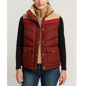 Vintage Old Navy Burgundy Down Puffer Vest Women’s Size Small